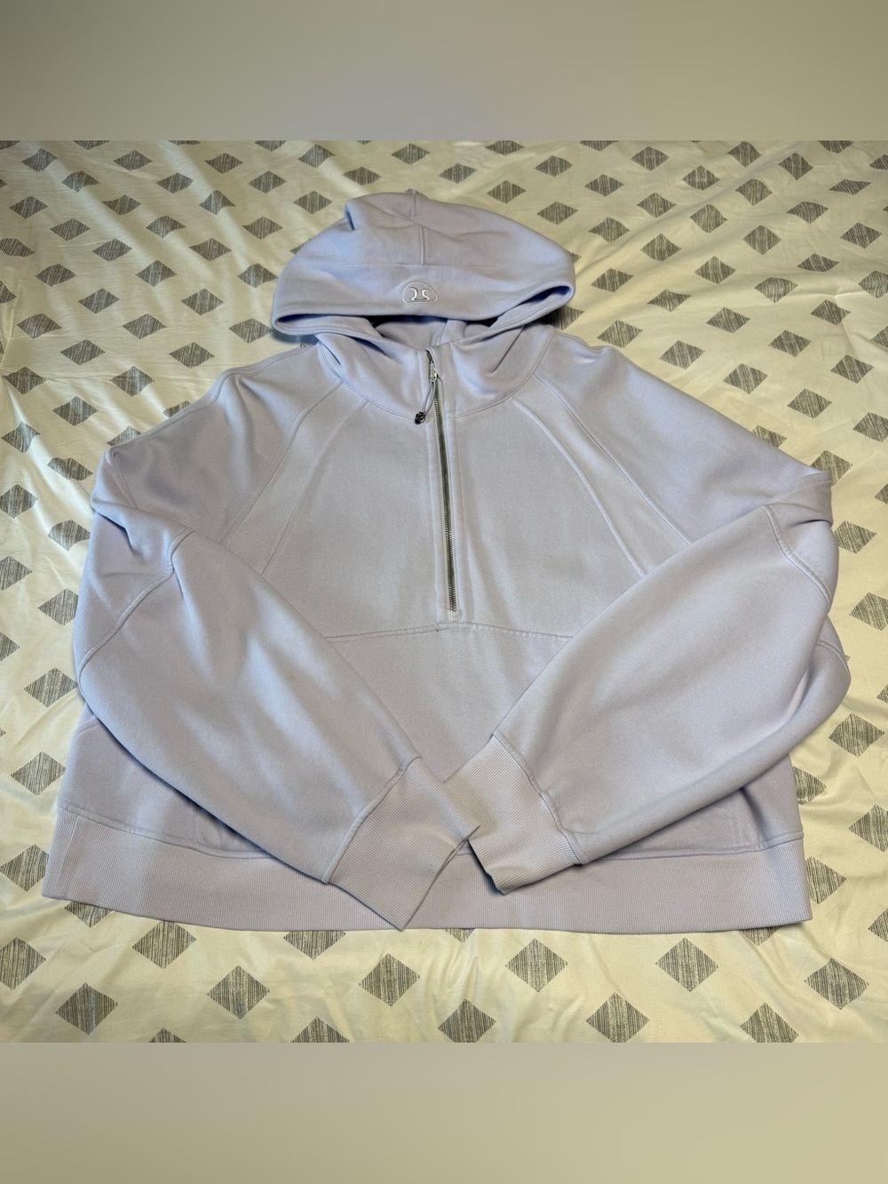 Lululemon Blissful Blue Half Zip Hooded Scuba